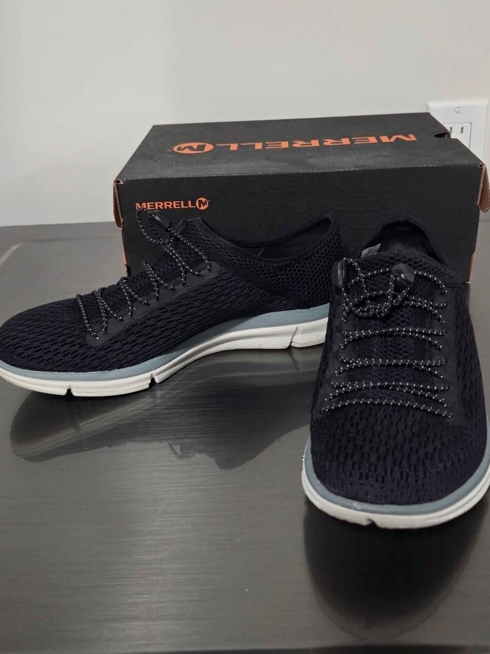 Merrell Woman's Black Knit Walking Shoes